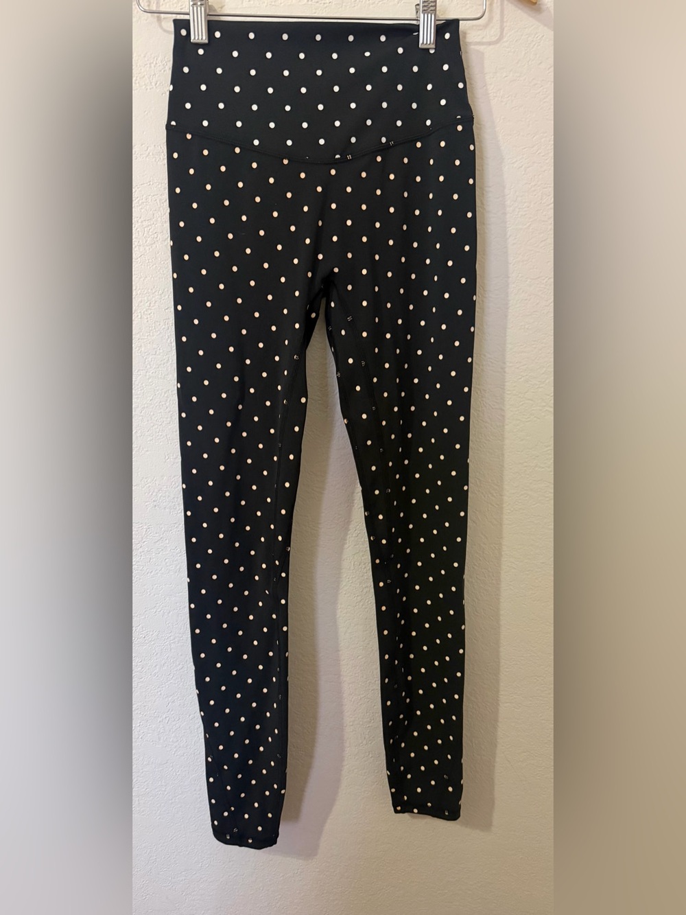 Acta Evo Leggings Black with white & gold polka dot - Size M